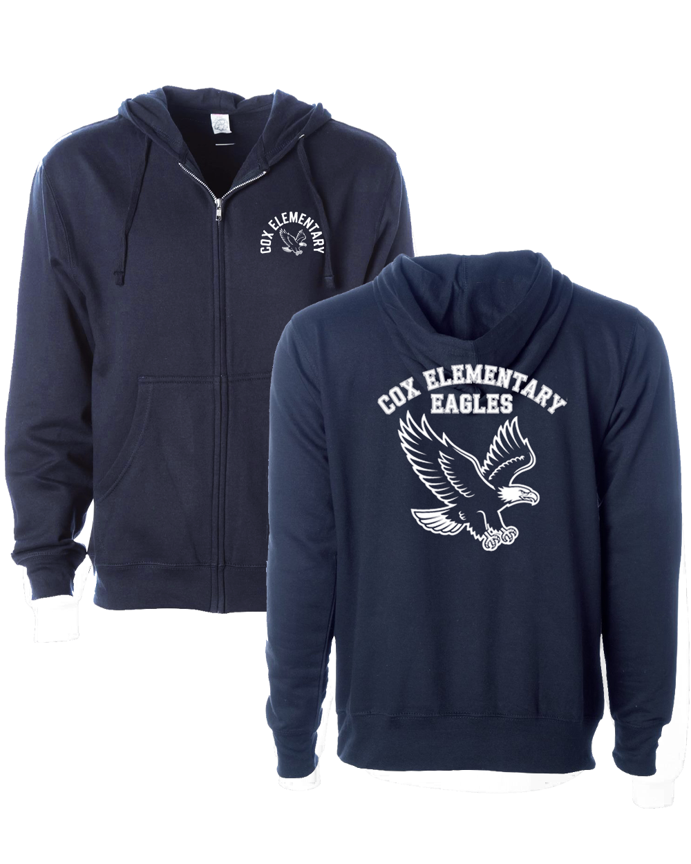 Adult Outlined Eagle Zip Hoodie Pre-order