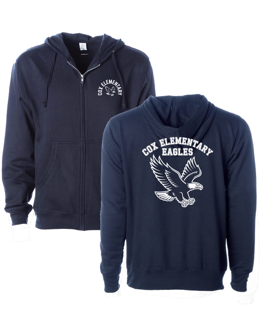 Adult Outlined Eagle Zip Hoodie Pre-order