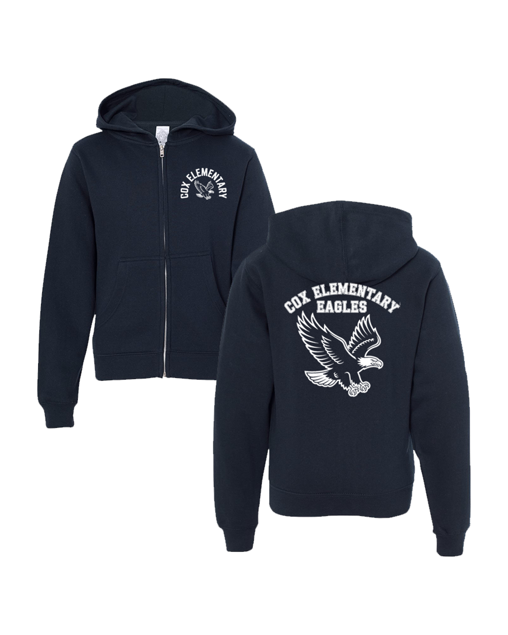 Youth Outlined Eagle Zip Hoodie Pre-order