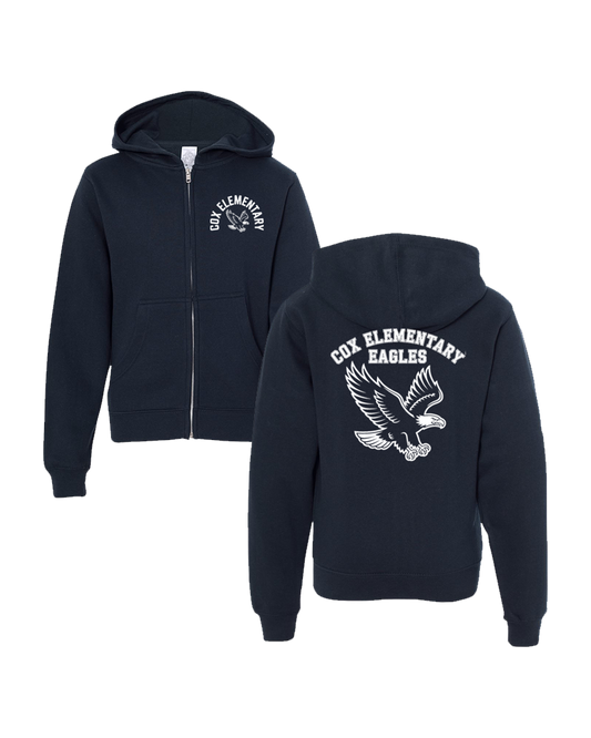 Youth Outlined Eagle Zip Hoodie Pre-order